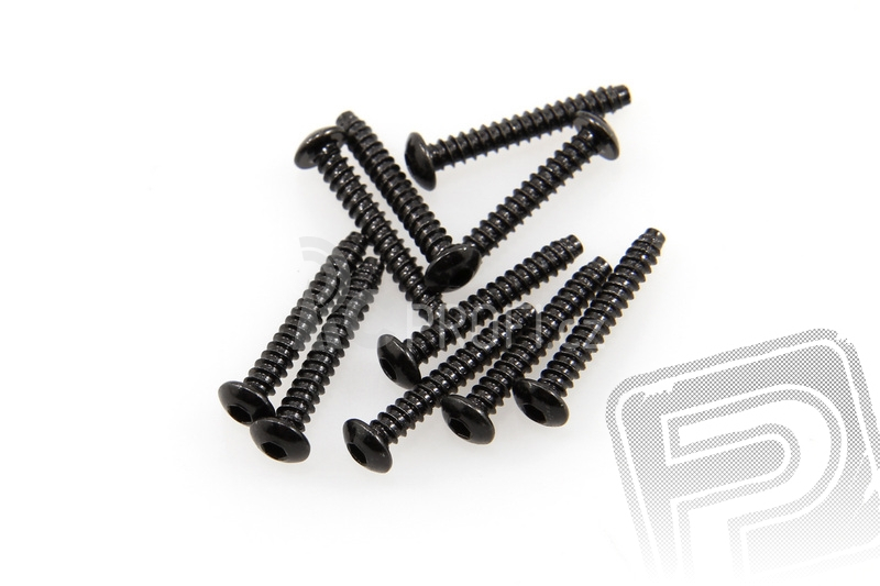 M3x20mm samořezné imbusové šrouby s čočkovitou hlavou (černé, 10 ks.)