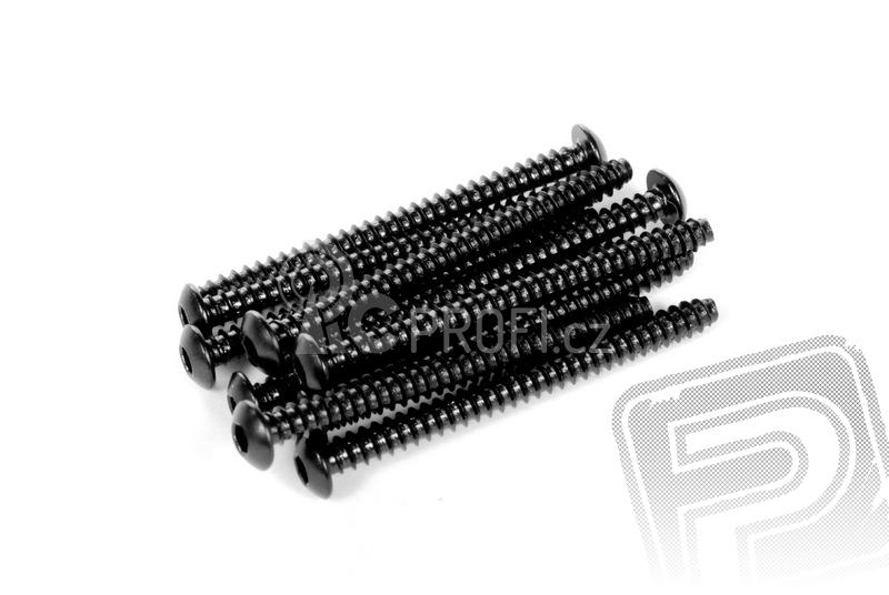 M3x35mm samořezné imbusové šrouby s čočkovitou hlavou (černé, 10 ks.)