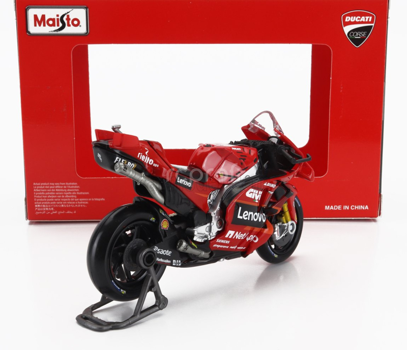 Maisto Ducati Set 2x Desmosedici Gp23 Team Lenovo N 1 World Champion Motogp Season 2023 Francesco Bagnaia + N 23 Motogp Season 2023 Enea Bastianini 1:18 Red