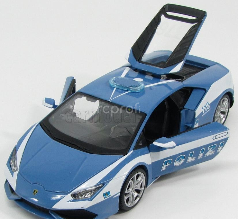 Maisto Lamborghini Huracan Lp610-4 Polizia 2014 1:24 Světle Modrá Bílá