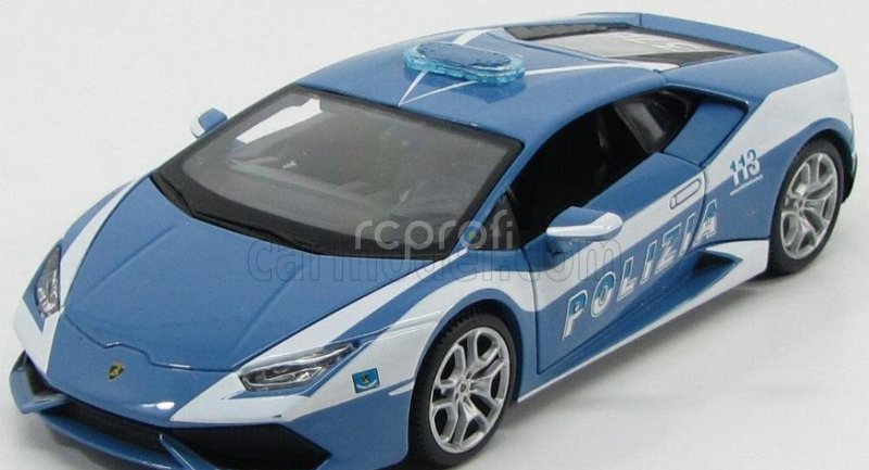 Maisto Lamborghini Huracan Lp610-4 Polizia 2014 1:24 Světle Modrá Bílá