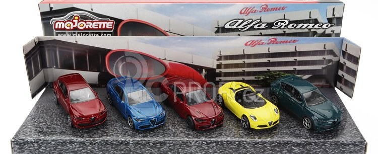 Majorette Alfa romeo Set pěti modelů 1:64