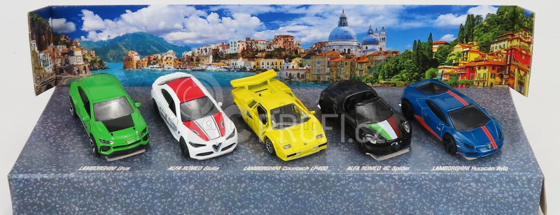 Majorette Lamborghini Set pěti modelů Italy Dreams Cars 1:64