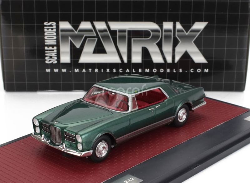 Matrix scale models Facel vega Excellence Ex2 1962 1:43 Zelená Se Stříbrnou