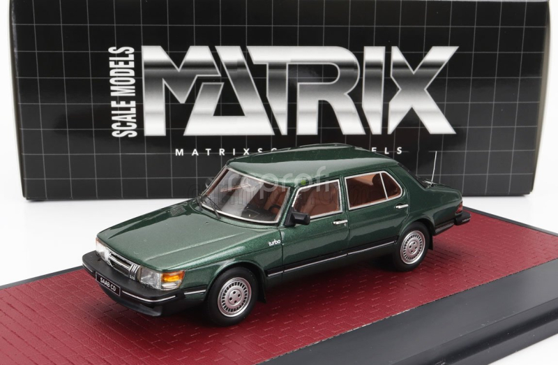 Matrix scale models Saab 900 Cd Turbo 1986 1:43 Green Met