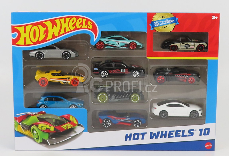 Mattel hot wheels Ford england Set Assortment 10 Pieces Race Car 1:64 Různé
