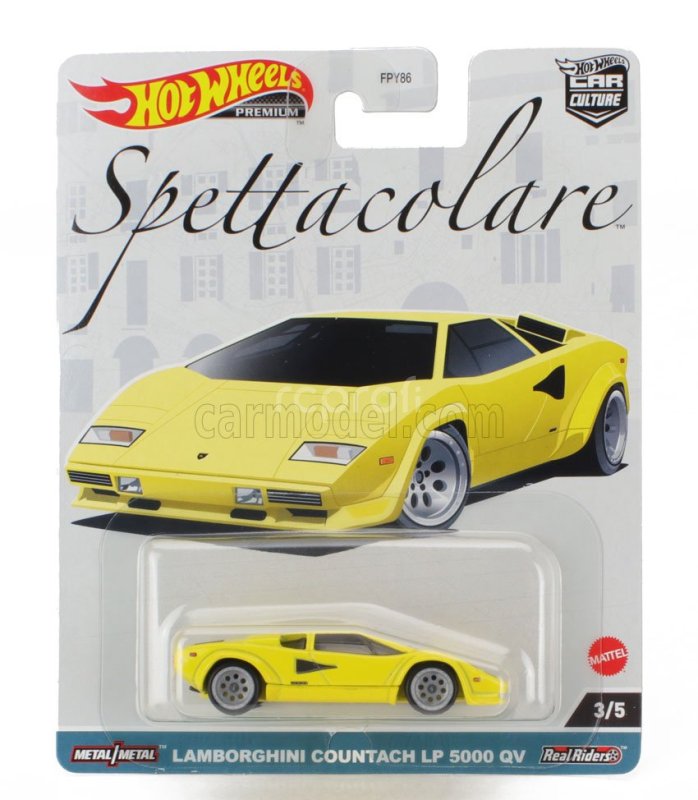 Mattel hot wheels Lamborghini Countach Lp5000 Qv 1982 1:64 Žlutá