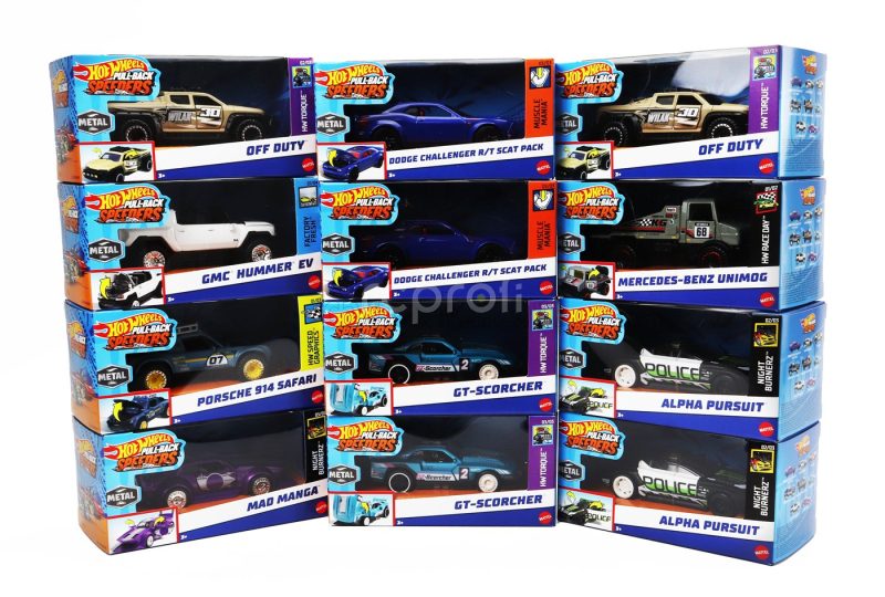 Mattel hot wheels Porsche Set Assortment 12 Pieces Speeders Series 1:43 Různé