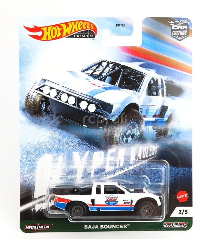 Mattel hot wheels Truck Baja Bouncer 2022 1:64 Bílá Modrá Červená