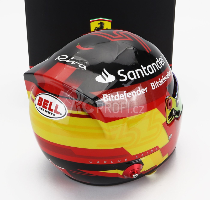 Mini helmet Bell helma F1 Ferrari Sf-23 Team Scuderia Ferrari N 55 Season 2023 1:2
