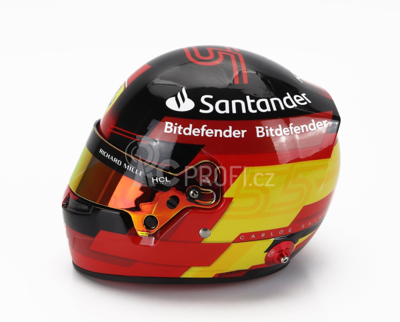 Mini helmet Bell helma F1 Ferrari Sf-23 Team Scuderia Ferrari N 55 Season 2023 1:2