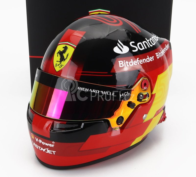 Mini helmet Bell helma F1 Ferrari Sf-23 Team Scuderia Ferrari N 55 Season 2023 1:2