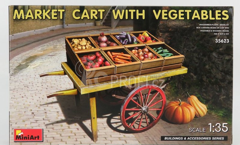 Miniart Accessories Carretto Della Frutta - Market Cart With Vegetables 1:35 /