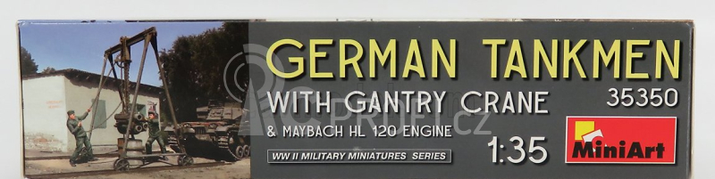 Miniart Figures Soldati - Soldiers Military German Tankmen With Gantry Crane 1944 1:35 /