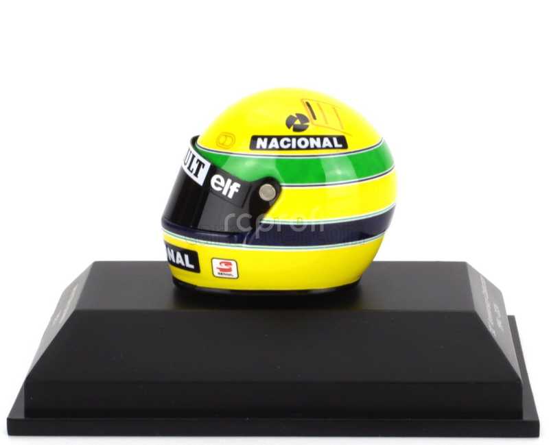 Minichamps Bell helmet F1  Casco Helmet Fw16 Team Rothmans Renault N 2 Last Race Imola Gp 1994 Ayrton Senna 1:8 Žlutá Zelená