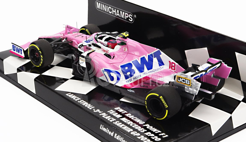 Minichamps Mercedes bwt F1 Rp20 Sportpesa Racing Point N 18 1:43, růžová