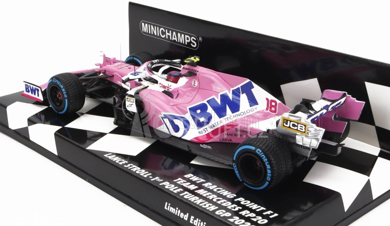 Minichamps Mercedes bwt F1 Rp20 Sportpesa Racing Point N 18 1:43, růžová