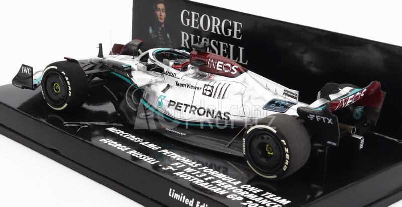 Minichamps Mercedes gp F1 W13e Mercedes-amg Petronas F1 N 63 1:43, stříbrná