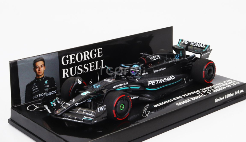 Minichamps Mercedes gp F1 W14 Team Mercedes-amg Petronas Formula One N 63 3rd Spain Gp 2023 George Russell 1:43 Matt Black