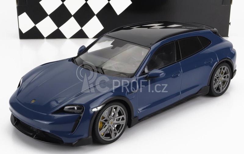 Minichamps Porsche Taycan Turbo S Cross Turismo 2021 1:18 Blue Met