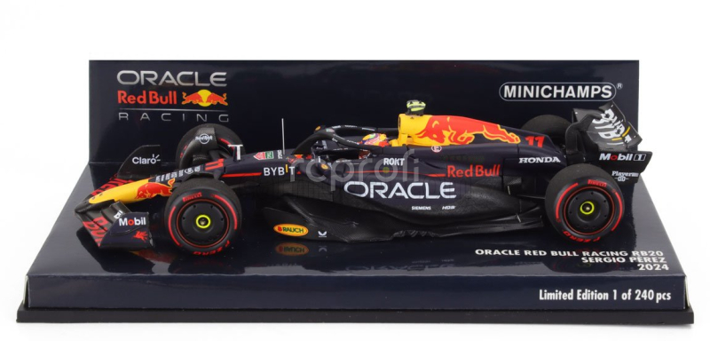 Minichamps Red bull F1  Rb20 Team Oracle Red Bull Racing N 11 Season 2024 Sergio Perez 1:43 Modrá Žlutá Červená
