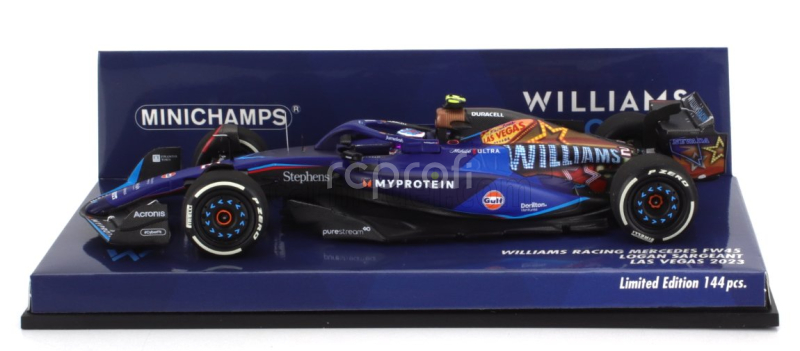 Minichamps Williams F1  Fw45 Team Williams Racing Gulf N 2 Las Vegas Usa Gp 2023 Logan Sargeant 1:43 Modrá Černá