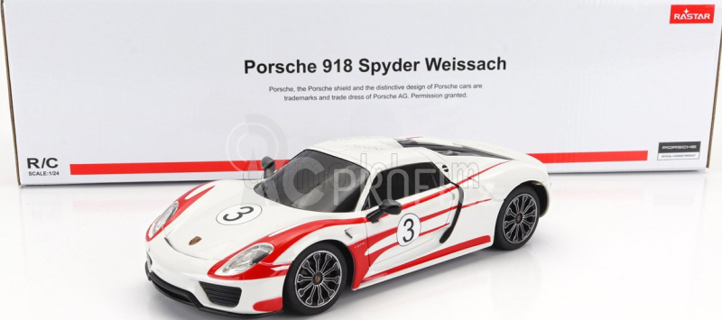 Mondomotors Porsche 918 Spider Salzburg Racing Design N 3 Weissachpackage 2013 1:24 Bílá