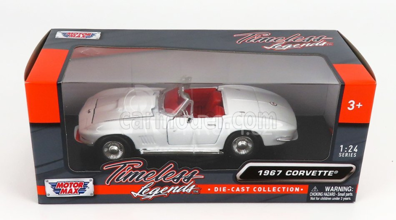 Motor-max Chevrolet Corvette Cabriolet 1967 1:24 Bílá