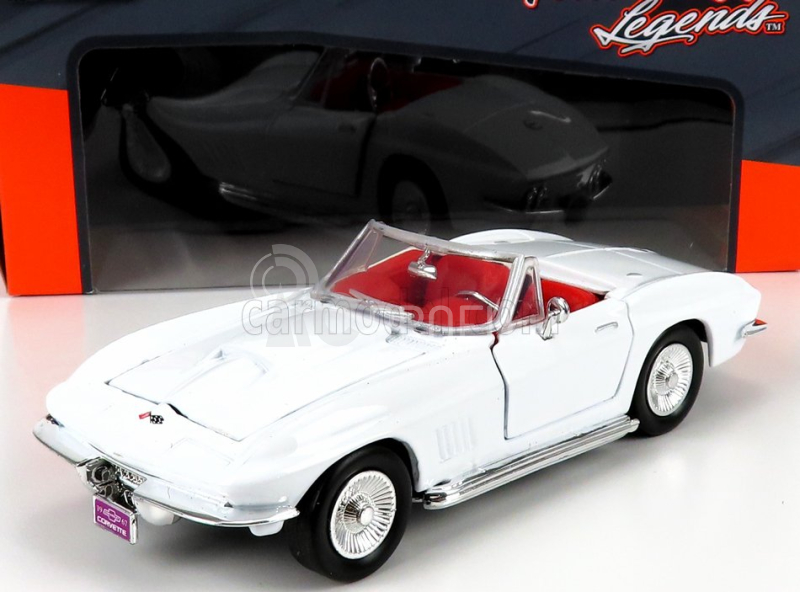 Motor-max Chevrolet Corvette Cabriolet 1967 1:24 Bílá