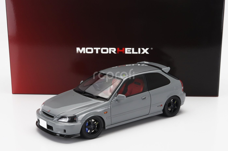 Motorhelix Honda Civic Type-r (ek9) 1997 With Yokohama Tires And Engine 1:18 Nardo Grey