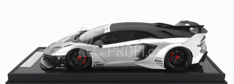 Motorhelix Lamborghini Aventador Gt Evo Lbwk Lb-works 2019 1:18 Stříbrná Uhlíková Čerň