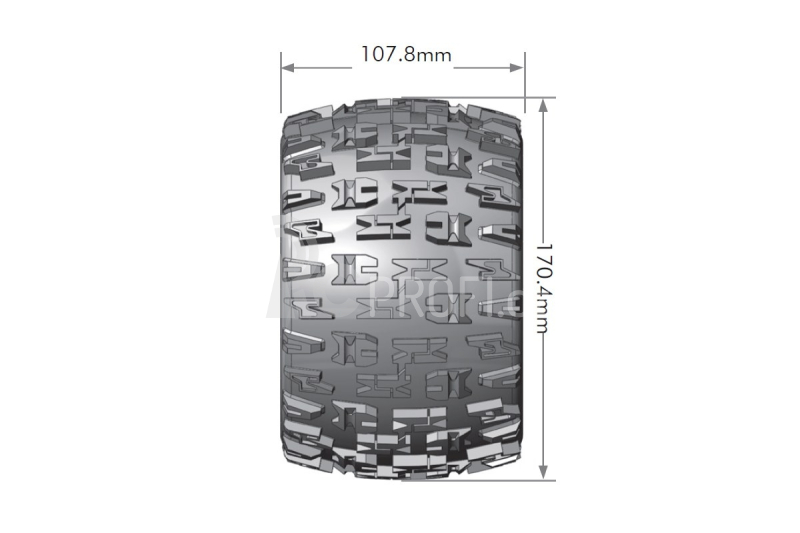 MT-PIONEER SPORT 1/8 1/2 offset 17mm hex Black Rims