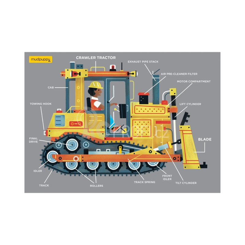 Mudpuppy Puzzle Buldozer 48 dílků
