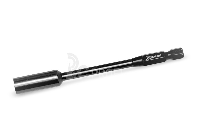 Násada pro akku šroubovák - nástrčkový klíč 7.0 x 100mm - černý titan