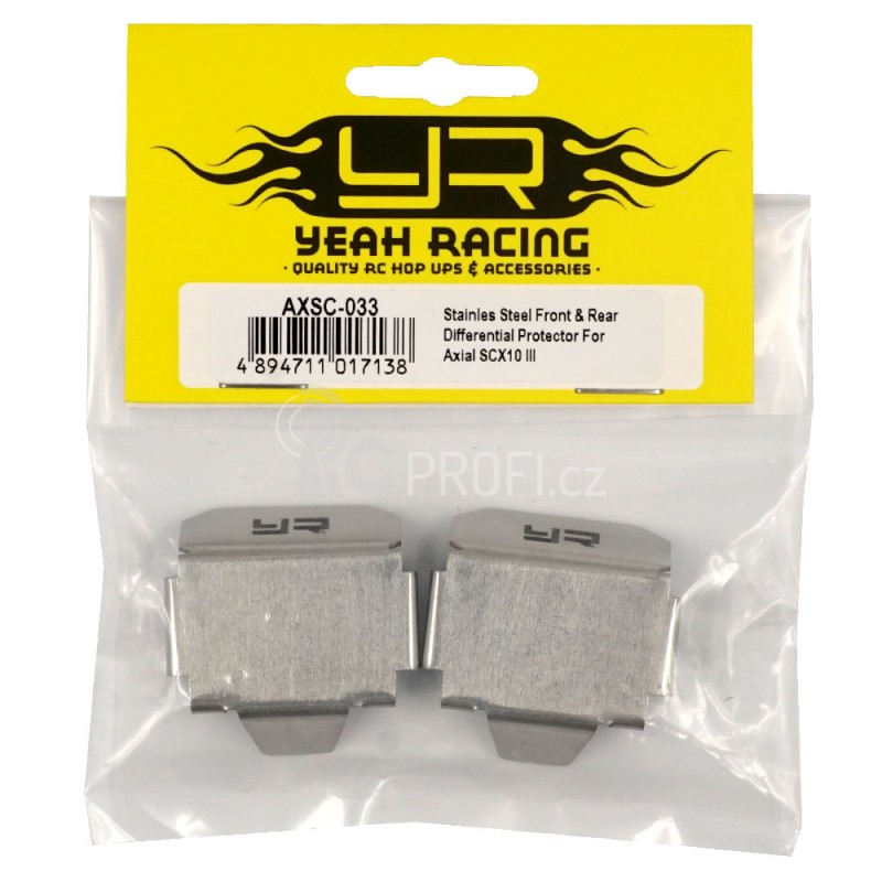 Nerezové kryty diferenciálů přední a zadní pro Axial SCX10 III