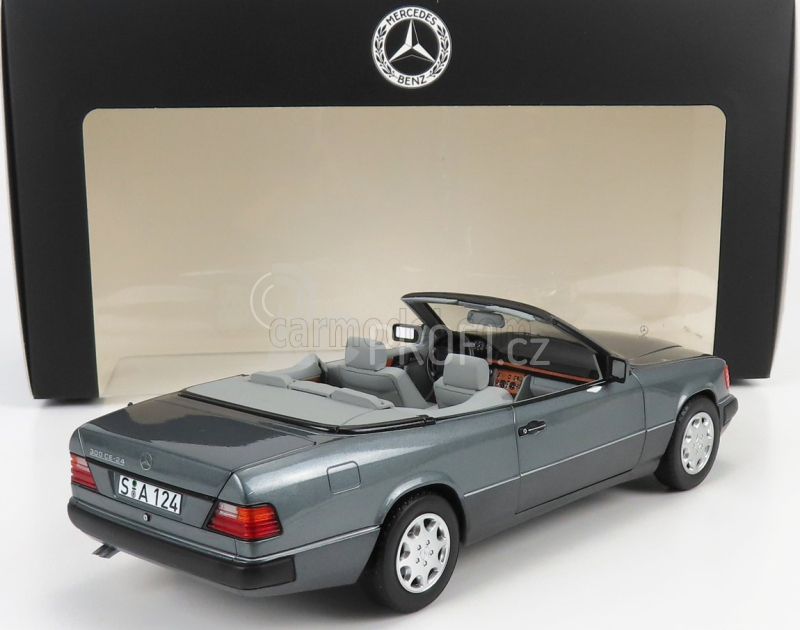 Norev Mercedes benz E-class 300ce 24v (a124) Cabriolet Open 1991 1:18 Grey Met