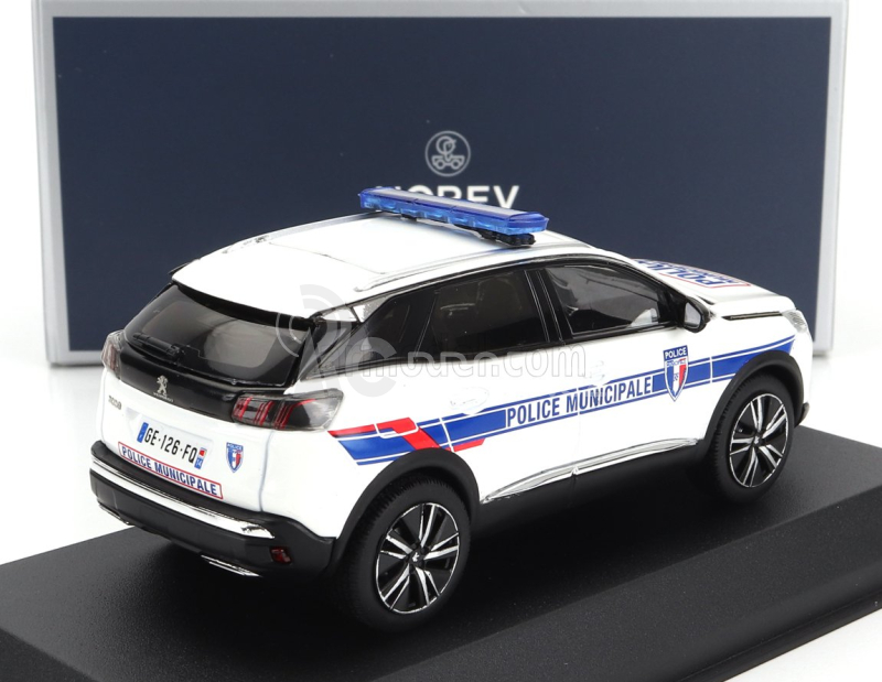 Norev Peugeot 3008 Police Municipale 2023 1:43 Bílá Modrá