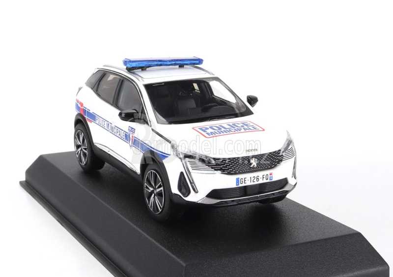 Norev Peugeot 3008 Police Municipale 2023 1:43 Bílá Modrá