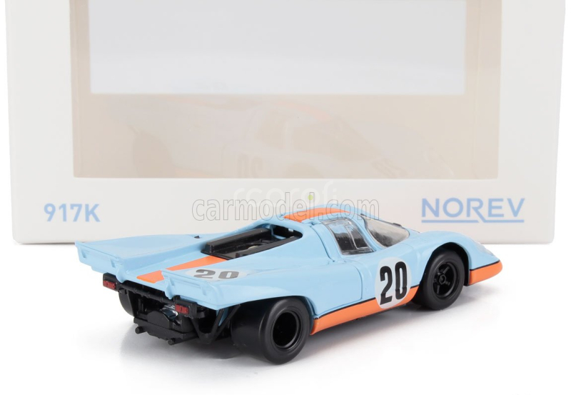 Norev Porsche 917k 4.5l Team John Wyer Automotive Engineering Ltd Gulf N 20 24h Le Mans 1970 Jo Siffert - Brian Redmann 1:43 Světle Modrá Oranžová