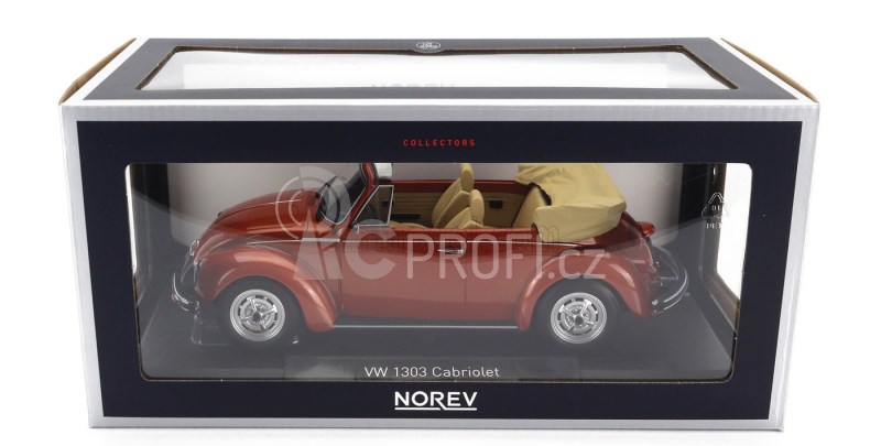 Norev Volkswagen Beetle 1303 Cabriolet Open 1976 1:18 Brown Met