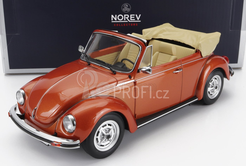 Norev Volkswagen Beetle 1303 Cabriolet Open 1976 1:18 Brown Met