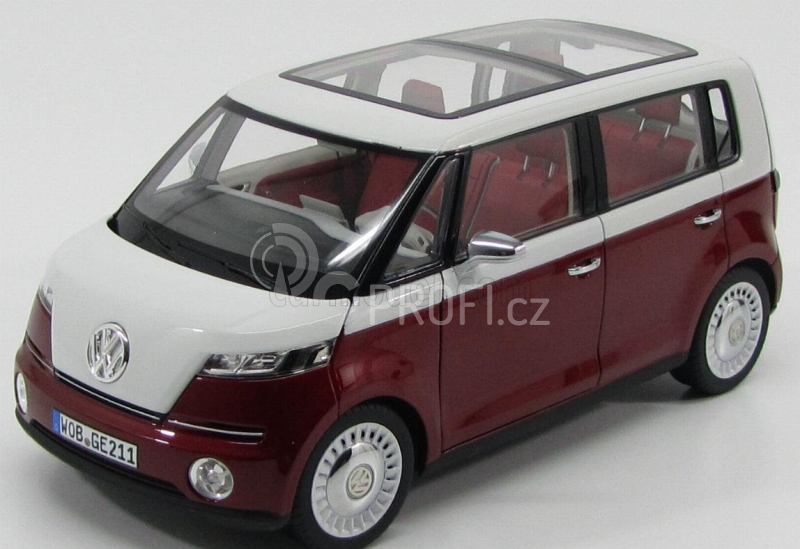 Norev Volkswagen Bulli Minibus Concept Motorshow Geneve 2011 1:18 Červená Met Bílá