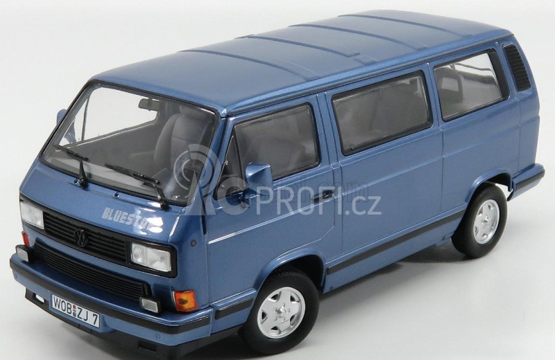 Norev Volkswagen T3 Multivan Minibus Blue Star 1992 1:18 Světle Modrá Met