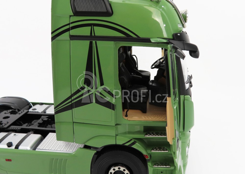 Nzg Mercedes benz Actros 2 1863 Gigaspace 4x2 Mirrorcam Tractor Truck 2-assi 2018 1:18 Olivová Zelená