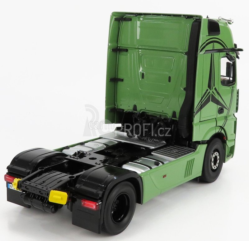 Nzg Mercedes benz Actros 2 1863 Gigaspace 4x2 Mirrorcam Tractor Truck 2-assi 2018 1:18 Olivová Zelená