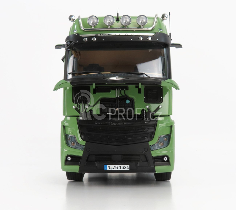 Nzg Mercedes benz Actros 2 1863 Gigaspace 4x2 Mirrorcam Tractor Truck 2-assi 2018 1:18 Olivová Zelená