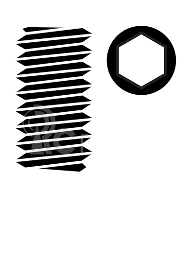 Ocelový Inbusový červík, M4x12mm, 10 ks.