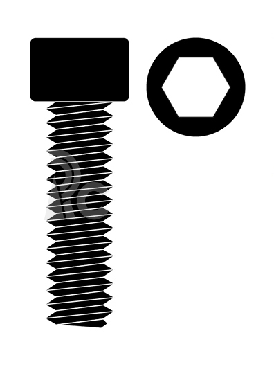 Ocelový Inbusový šroub s válcovou hlavou, M2,5x8mm, 10 ks.