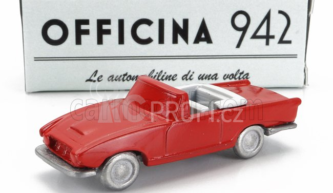 Officina-942 Fiat 1200 Spider Carrozzeria Ghia Cabriolet Open 1958 1:76 Red