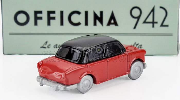 Officina-942 Fiat 600 Berlina Carrozzeria Mantelli 1957 1:76 Červená Černá
